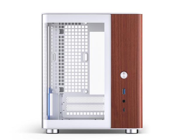JONSBO TK-0 Separated Cabinet ITX Case Mini Tower,270° Dual-Curved Glass, Al/Solid Walnut Wood, Compact Desktop Case SP GPU 230mm,Separate Air...