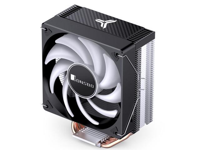 JONSBO CR1000E BLACK 120MM Single Tower CPU Cooler, 4 Heatpipes Radiator, RGB, PWM Air Cooler Supports LGA1700,D-TDP:210W, Black