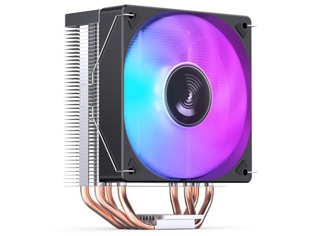 JONSBO CR1000E BLACK 120MM Single Tower CPU Cooler, 4 Heatpipes Radiator, RGB, PWM Air Cooler Supports LGA1700,D-TDP:210W, Black