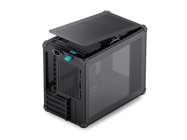 JONSBO C6 MAX BLACK Micro ATX PC Case,Handled Mesh Chassis,1-Side Penetration, Simple Compact Desktop computer case, ATX Power Bite (L220mm...