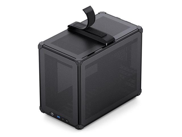 JONSBO C6 MAX BLACK Micro ATX PC Case,Handled Mesh Chassis,1-Side Penetration, Simple Compact Desktop computer case, ATX Power Bite (L220mm...