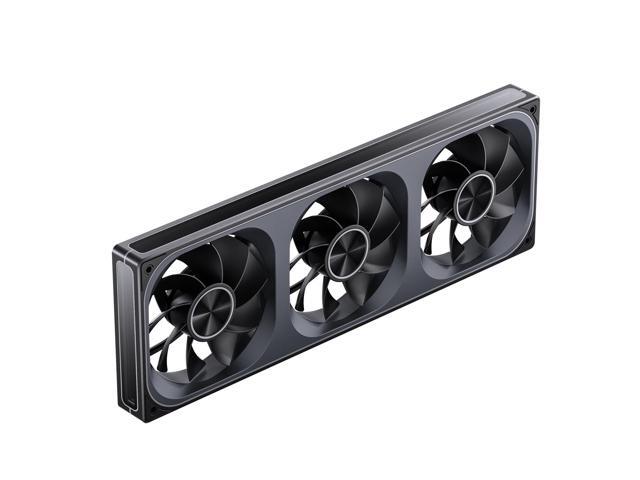 JONSBO ZA-360BR (Reversed) PC Case Fan, All-IN-One Single Frame Unit with 3x120mm ARGB Fans 4 Pin PWM 3Pin ARGB, Silent Computer Fan with 4-Sides...