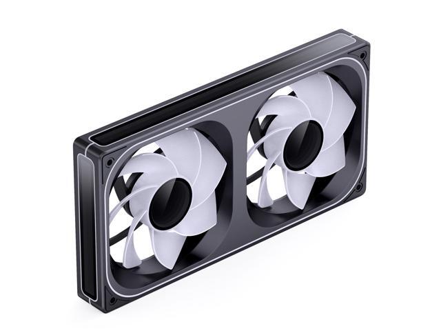 JONSBO ZB-240BR (Reversed ) PC Case Fan, Silent Computer Fan with Axis & 4-Sides Infinity Mirror, All-IN-One, Single Frame Unit with 2x120mm ARGB...