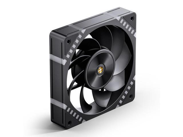 JONSBO HF2-120BR 120 mm High Performance PC Fan, 12cm Reversed Case Fan FDB Bearing, ARGB lighting,9 Fan Blades, 5-year Warranty, Black