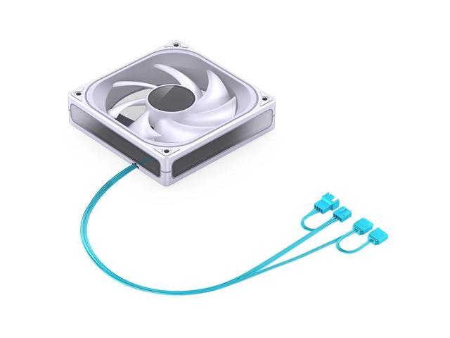 JONSBO ZB-120WR (Reversed)PC Case Fan, Silent Computer Fan with Axis & 4-Sides Infinity Mirror Fan 1800RPM,3Pin ARGB, 4Pin PWM Integrated M & F...