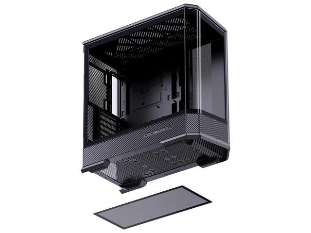 JONSBO D400 BLACK ATX PC Case, Supports ATX / M-ATX / ITX MB, Golden-Ratio 3D Shape Design, Integrated Cured Tempered Glass, Desktop Case,SP...