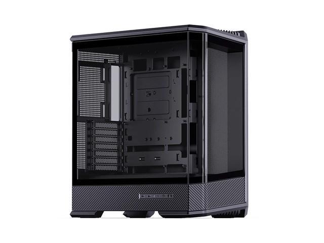 JONSBO D400 BLACK ATX PC Case, Supports ATX / M-ATX / ITX MB, Golden-Ratio 3D Shape Design, Integrated Cured Tempered Glass, Desktop Case,SP...