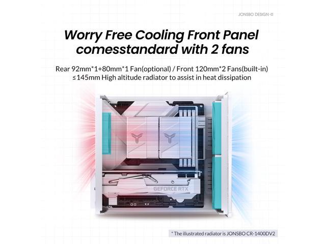JONSBO V12 WHITE Micro ATX Mid Tower PC Case, Hyperboloid Glass Desktop Design, Separated Cabinet Structure,Walnut Wood,MATX Desktop Computer...