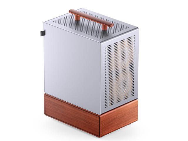 JONSBO T7 Micro ATX PC Case, Aluminum Chassis, with Multifunctional Handle, Solid Wood Veneer Desktop Computer Case, MB:MicroATX/ITX,GPU 280mm,PSU...