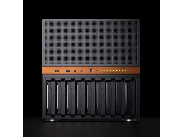 JONSBO N6 NAS Case, Micro ATX PC Case,9HDD/SSD Drive Bay (hot-swap), With 3 PSU installation position (ATX/SFX PSU),2x120Fans...