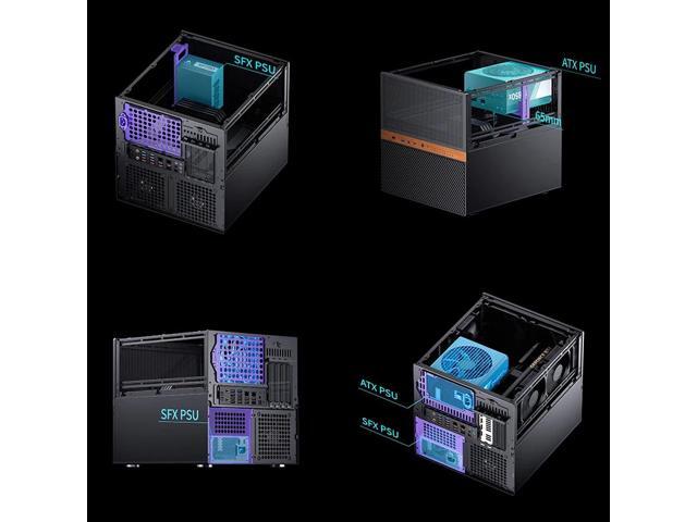 JONSBO N6 NAS Case, Micro ATX PC Case,9HDD/SSD Drive Bay (hot-swap), With 3 PSU installation position (ATX/SFX PSU),2x120Fans...