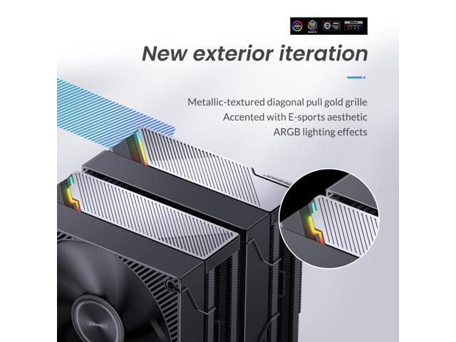 JONSBO CA90 Black Dual-Tower CPU Cooler,Mute Series air Cooling,CPU Fan H159mm,130mm PWM Fan Air Cooler,6 Copper Heat Pipes Radiator, AM5/AM4/...