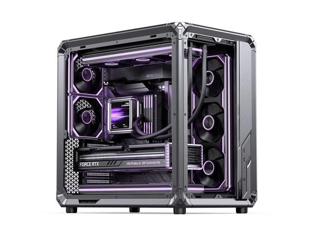 JONSBO X400 PRO ATX Case, Back-connect Desktop Case,Al Framework, IO with ARGB Lighting,MB Auxiliary Air Guidance Cooling System, E-sport...