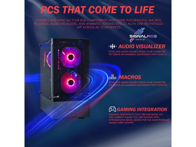Gigatech Gaming Titan 3 Gaming PC Desktop - AMD Ryzen 5 5500 4.2GHz 6-Core, NVIDIA RTX 5060 GPU Graphics Card, 16gb DDR4 3200MHz, 512GB SSD, RGB,...