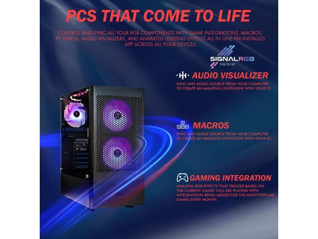 Gigatech Gaming Apollo 7 Gaming PC Desktop - System: AMD Ryzen 5 5500 4.2GHz 6-Core 12-Threads, NVIDIA RTX 3050 GPU Graphics Card, DDR4 3200MHz...