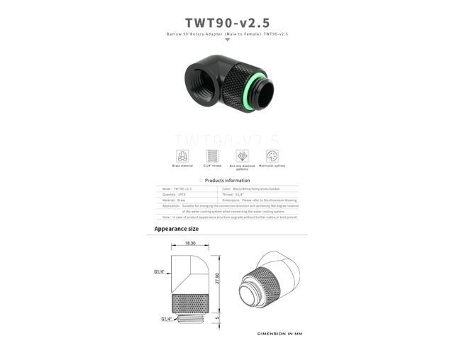 Barrow Soft Tube Fitting Kit, Include 10x13mm (3/8'IDx1/2'OD) Tubing & Tube Fitting & Tube Cutter, Thread G1/4' Compression Tube Fitting AIO Kit...