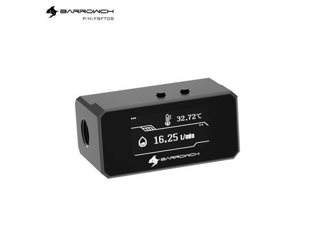 Barrowch OLED Display Multimode Protector, Alarm For Overheat, Abnormal Shutdown, Water Cooling Loop Protection, FBFT08 Black