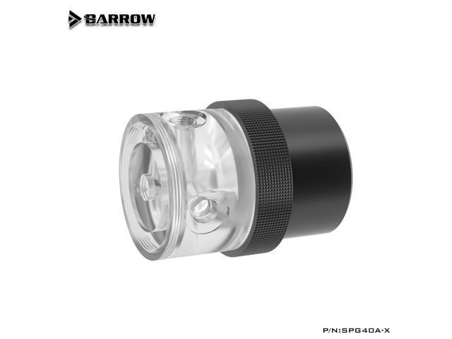 Barrow 18W PWM Pump, D5 Series Multi-color Combination With Aluminum Alloy Heatsink Cover, Water Cooling Pump, SPG40A-X Acrylic Top with Black Cover