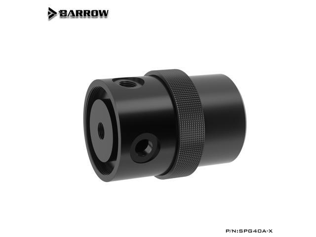 Barrow 18W PWM Pump, D5 Series Multi-color Combination With Aluminum Alloy Heatsink Cover, Water Cooling Pump, SPG40A-X POM Top with Black Cover