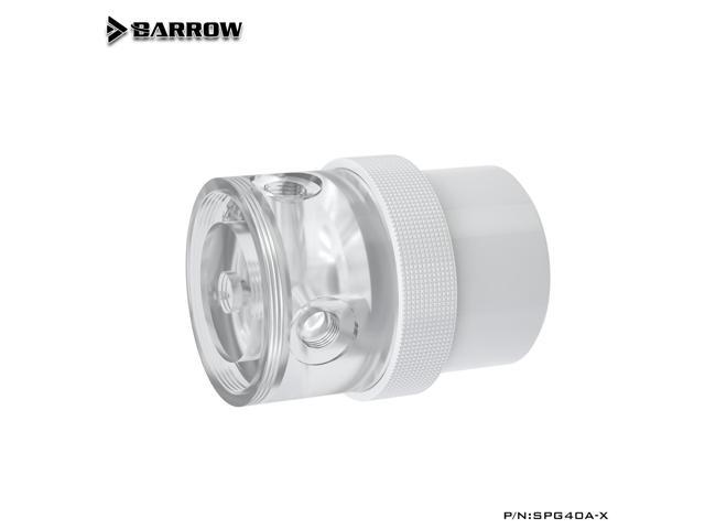 Barrow 18W PWM Pump, D5 Series Multi-color Combination With Aluminum Alloy Heatsink Cover, Water Cooling Pump, SPG40A-X Acrylic Top with White Cover