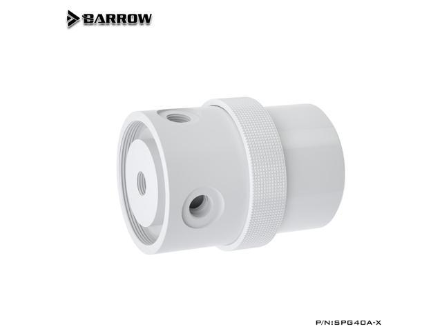 Barrow 18W PWM Pump, D5 Series Multi-color Combination With Aluminum Alloy Heatsink Cover, Water Cooling Pump, SPG40A-X POM Top with White Cover