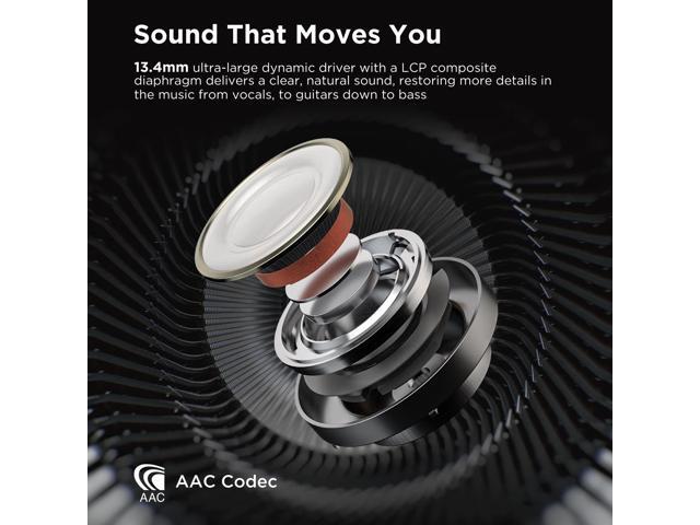 1MORE ComfoBuds2 True Wireless Earbuds, Bluetooth 5.2 Headphones, Deep Bass, 12 EQ Presets, AAC, 4 ENC Mics, 15min Quick Charge, Gaming Mode,...