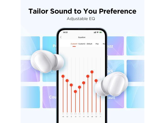 1MORE Omthing AirFree Buds, Wireless Earbuds Bluetooth 5.3 Headphones, 44 Hours Playtime, 8mm Dynamic Driver, Adjustable EQ Modes, Smart Noise...