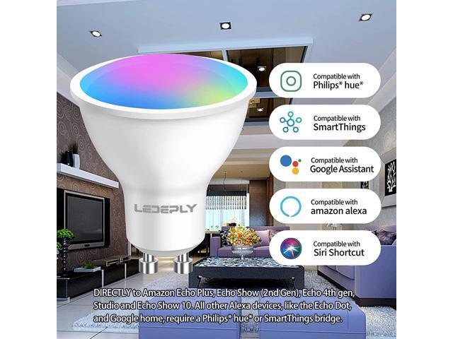 Zigbee GU10 Smart Bulbs, Compatible with Hu*e*, Alexa & Google & ConBee (Hub Required), 5W(50W), LED WiFi Bulb, Dimmable, Color Changing &Tunable...