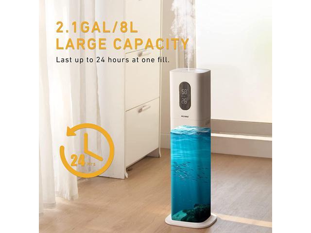 Humidifiers for Bedroom Large Room, 8L Large Top Fill Humidifier with 3 Speed Humidistat for Baby Kids Adults Home Yoga Sleep