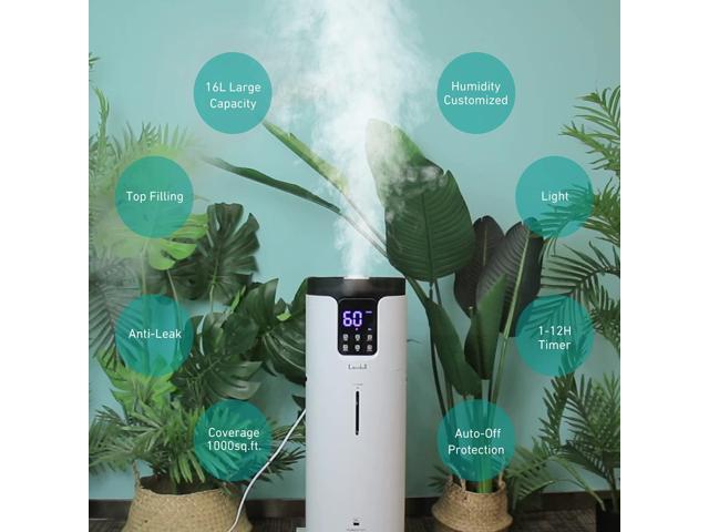 Humidifiers for Large Room Bedroom Top Fill Cool Mist Ultrasonic Humidifier