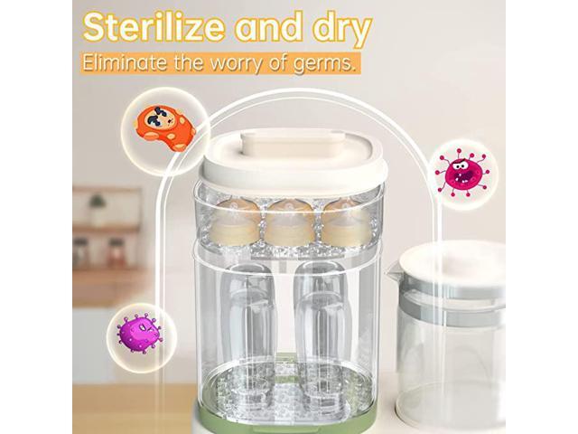 Baby Bottle Electric Steamer and Dryer, Multifunctional Bottle Warmer with 44 oz Electric Kettle for Breastmilk Formula - Baby Formula Water Warmer...