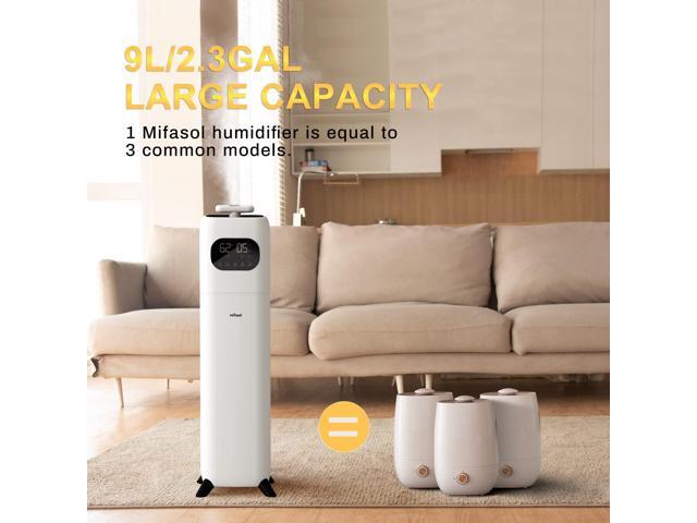 Humidifiers for Bedroom Large Room, 2.3Gal/9L Quiet Humidifiers for Bedroom with Timer, 360°Nozzle, Aroma Box, 3 Speed Ultrasonic Cool Mist...