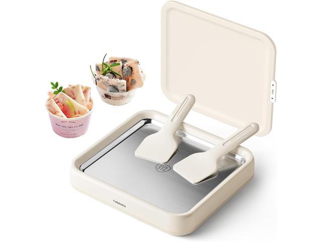 Rolled Ice Cream Maker with Lid 2 Spatulas