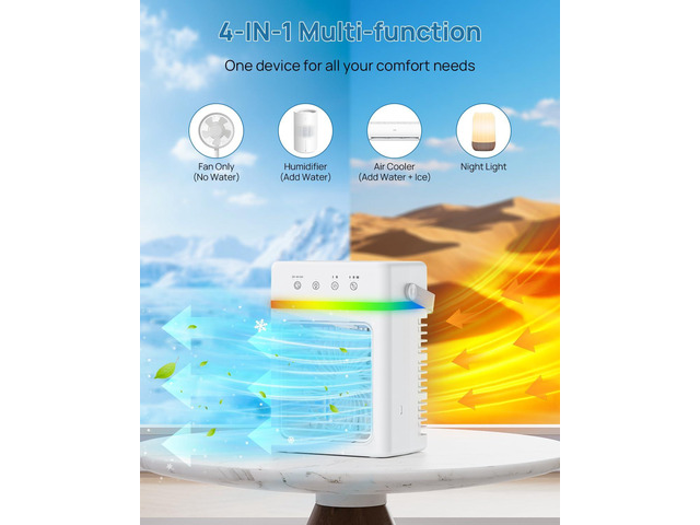 Ultra Quiet Portable Air Conditioner 900ML Tank with LED Display