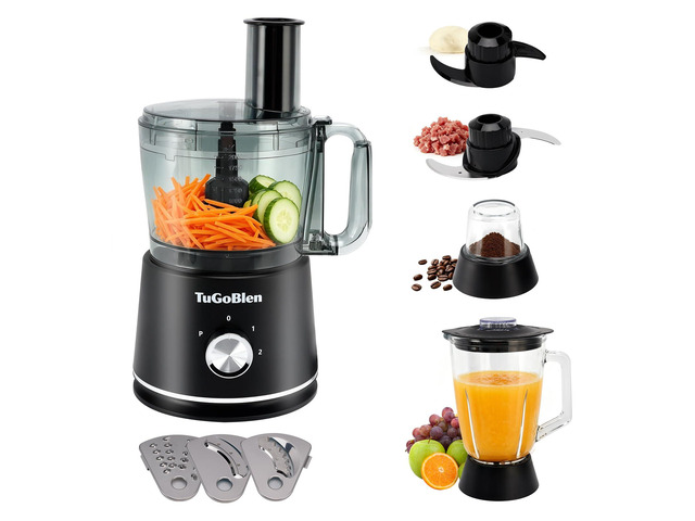 7-in-1 Multifunctional Food Processor with 2L Processing Bowl