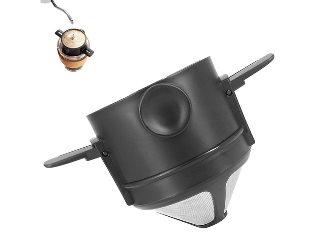 Pour Over Coffee Dripper Reusable Stainless Steel Filter Portable Manual Coffee