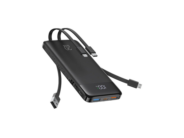 Power Bank 20W Built-in 4 Cables Fast Charing Portable Charger