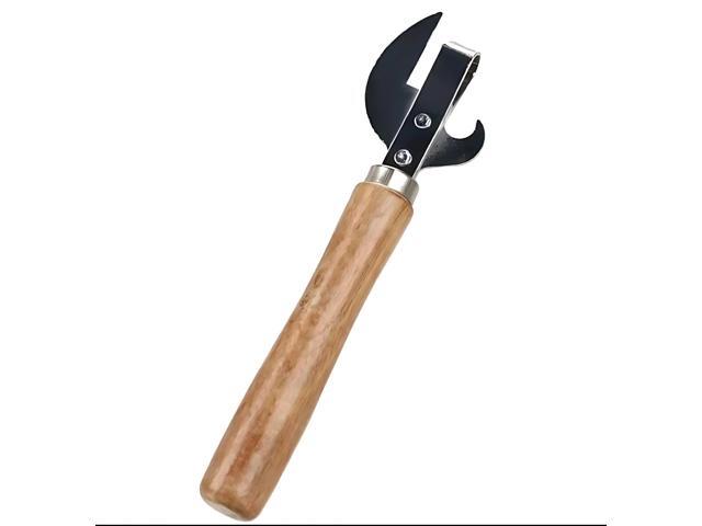 StainlessSteel SideCut Can Opener with Ergonomic Wood HandleKitchen