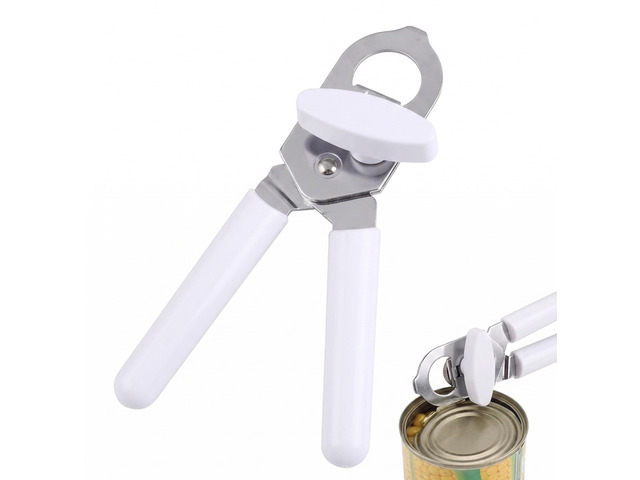 Tin Opener & Bottle Opener - Premium Stainless Steel Manual Can Opener with Comf