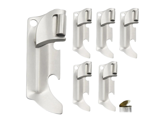 6pcs Camping Tin Opener - Stainless Steel Military Can Opener for Tin - Portable