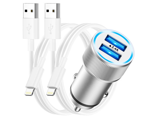 i Phone Car Charger Adapter [A pple MFi Certified]