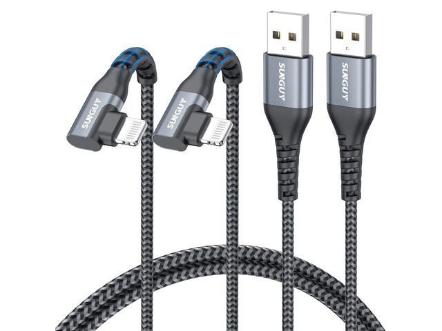 USB-A to Light-ning Cable Right Angle