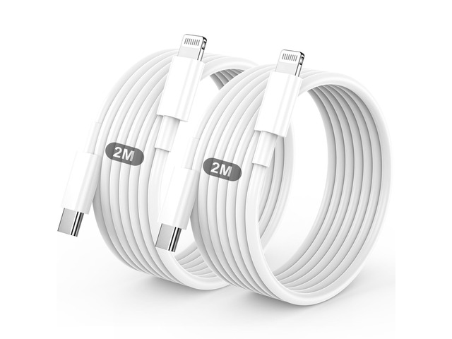 USB C to Lightning Cable 2Pack 2M MFi Certified
