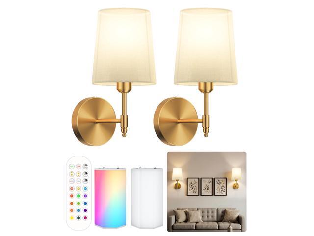 Battery Rechargeable Wall Lights Set of 2 15000mAh