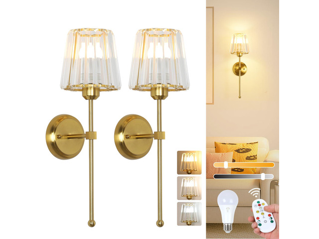 Battery Operated Wall Lights Set of 2
