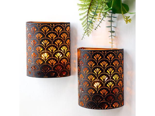 Set of 2 Battery Powered Lamp 20cm H Wall Sconce Lighting