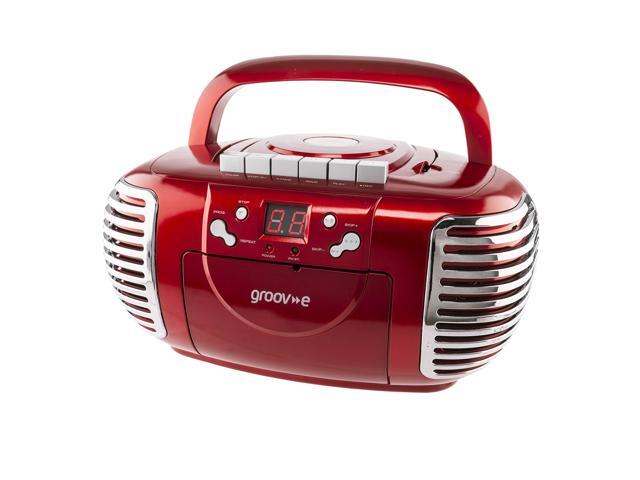 Retro Boombox CD Player with Cassette