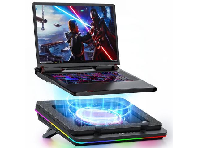 RGB Laptop Cooling Pad Equipped With Gigantic Turbo-Fan5.5inch Diameter