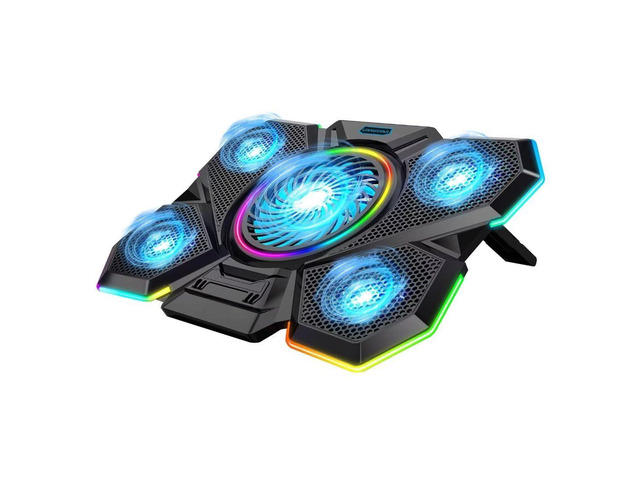 Laptop Cooler with 6 Quiet Led Fans for 15.6-17 Inch Laptop