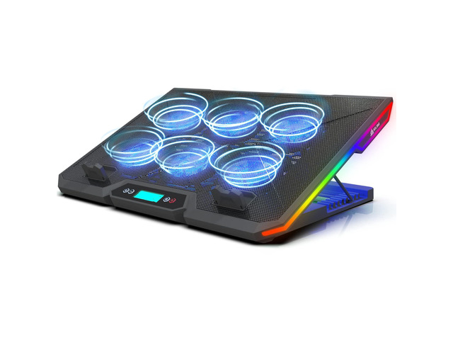 6 Fans Laptop Cooling Stand with RGB backlighting